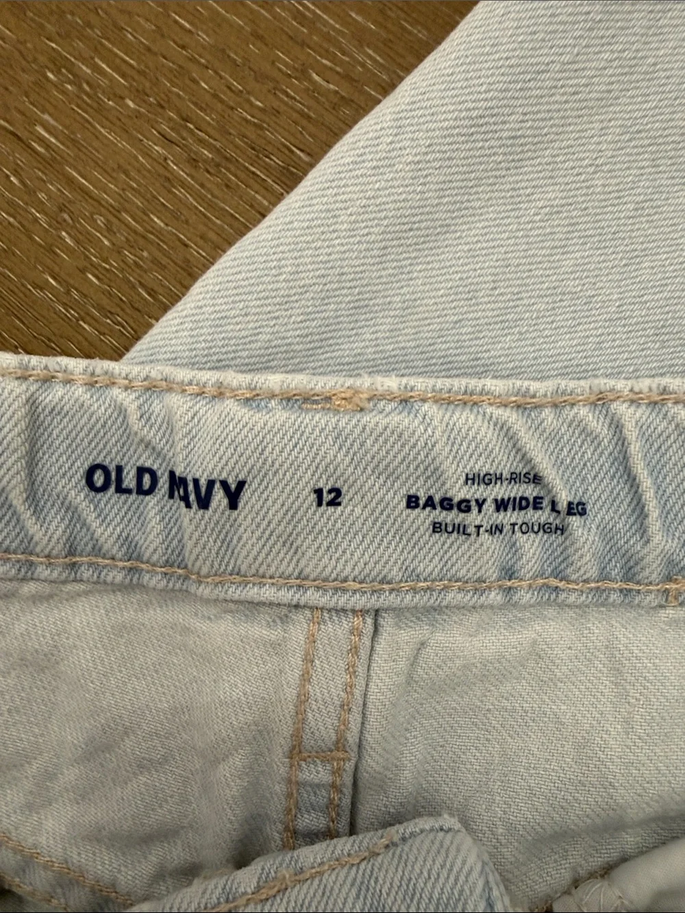 Old Navy Light Blue Girls Baggy Wide Leg Jeans